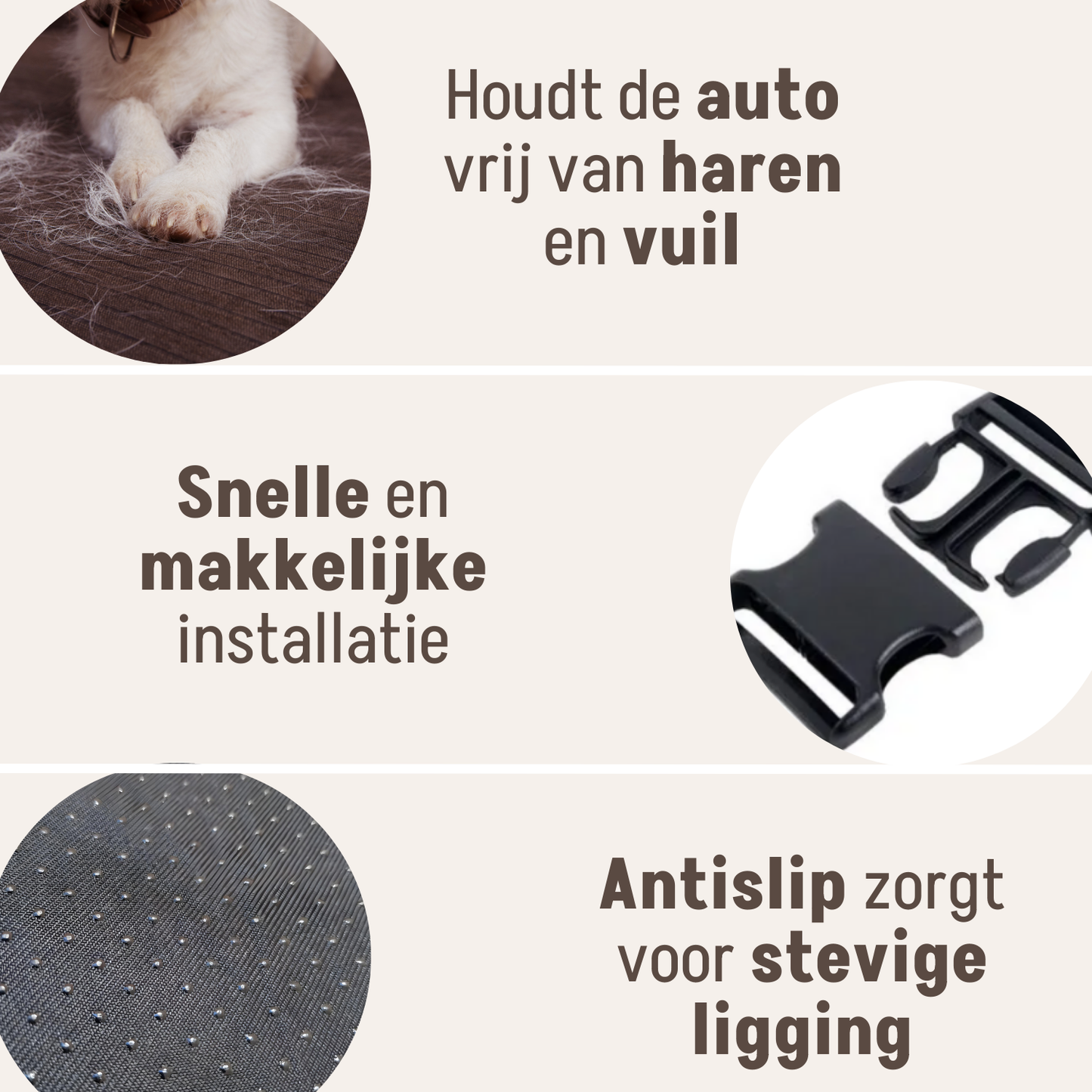 Autostoel Ribstof Grijs - MAAT S