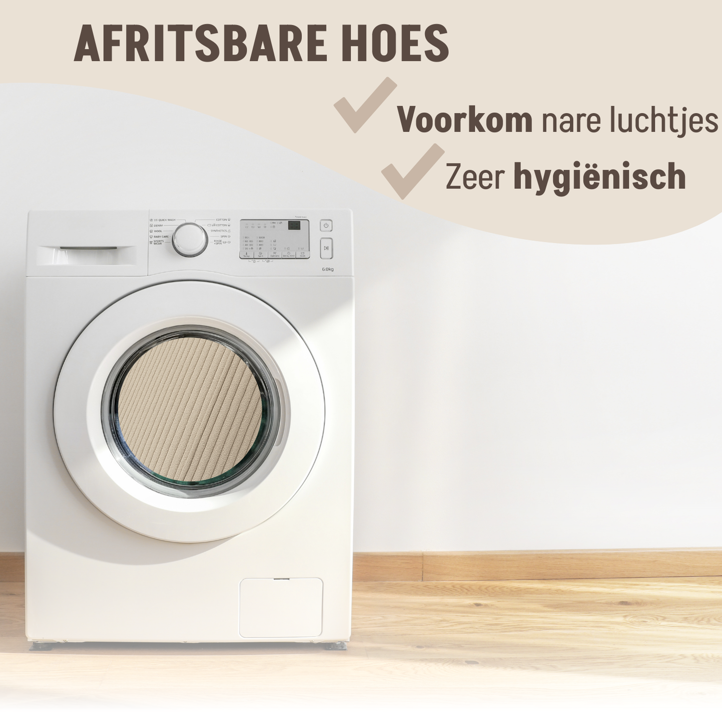 By Cee Cee Origineel Orthopedisch Hondenkussen Ribstof 100x70cm