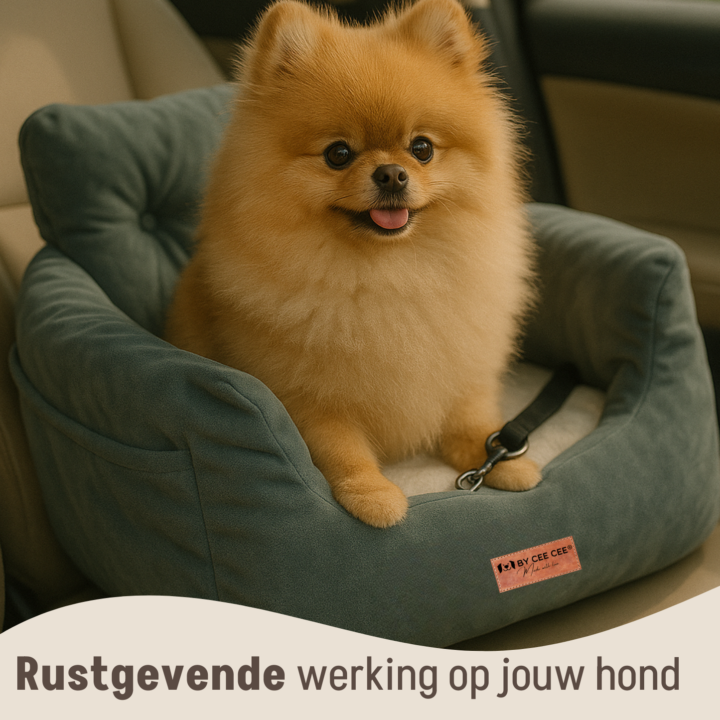 By Cee Cee Luxe Hondenmand Auto – Autostoel Hond – Zacht en Stijlvol