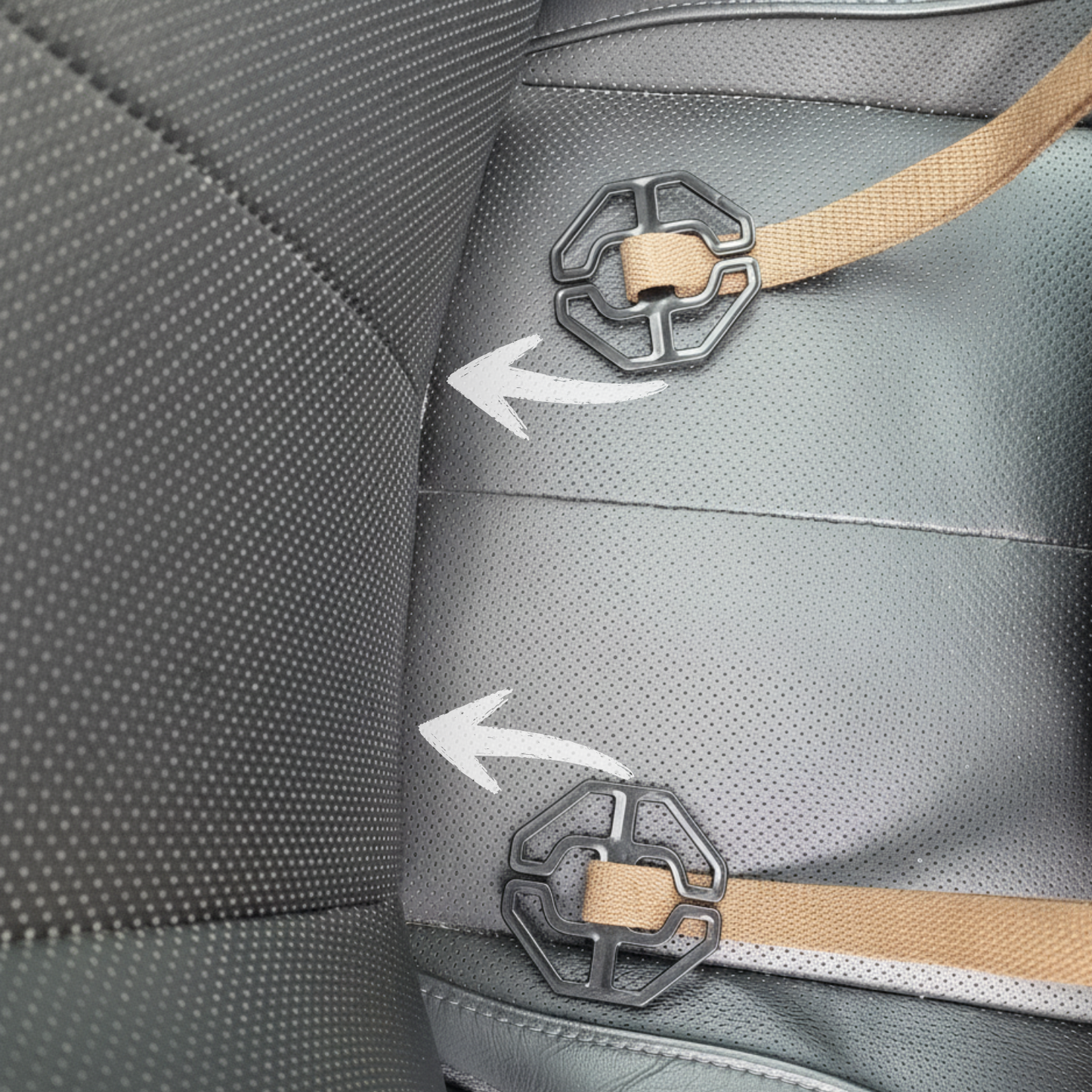 Luxe Autostoel Bruin Met Ruit Motief - Sample