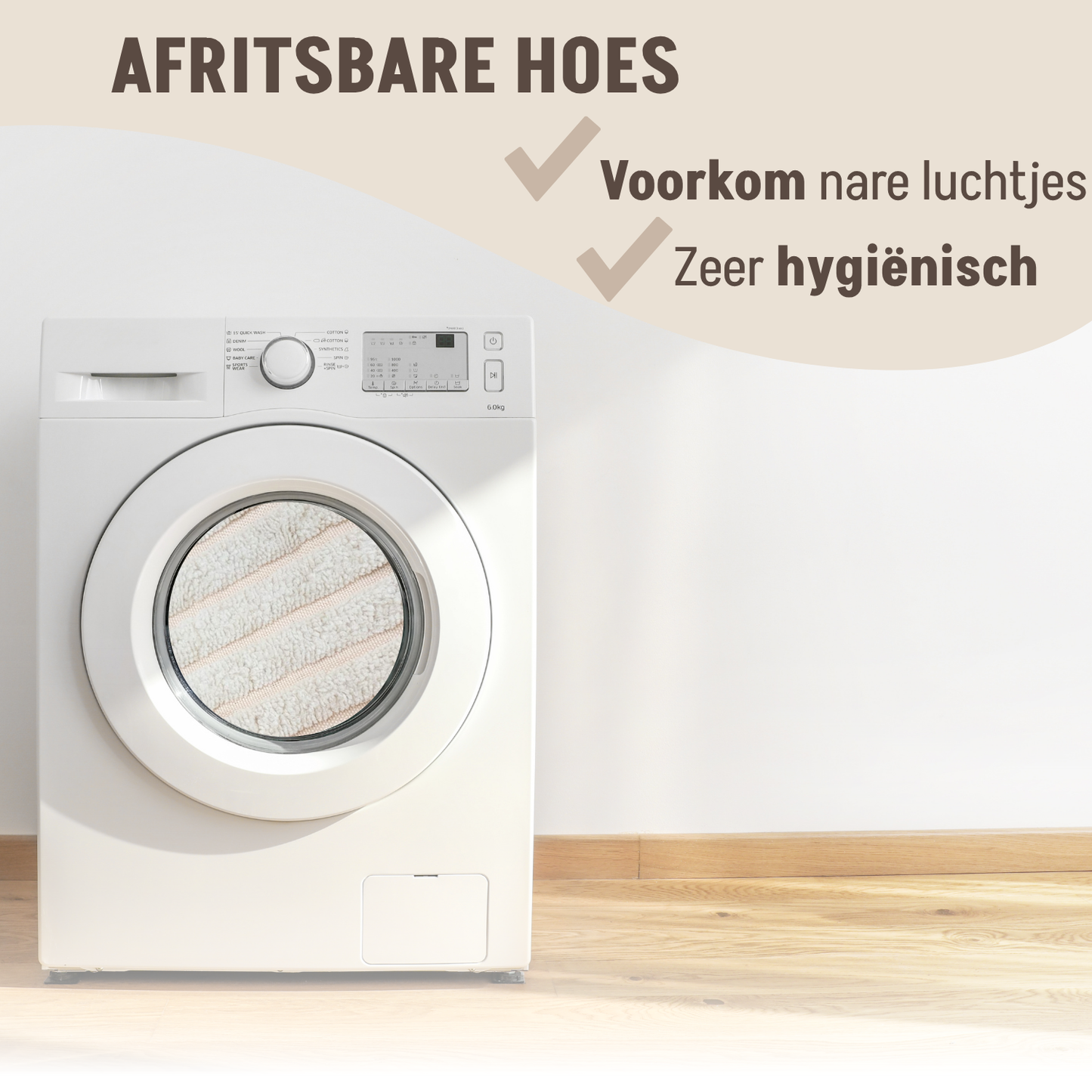 By Cee Cee Origineel Orthopedisch Hondenkussen Ribstof 100x70cm