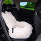 Autostoel Fluffy - De Ideale Hondenstoel Voor Onderweg - Beige M Achterbank