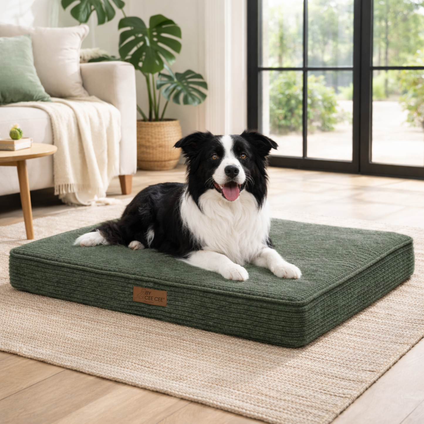 By Cee Cee Original Orthopedic Dog Cushion Ribbed Fabric 100x70cm