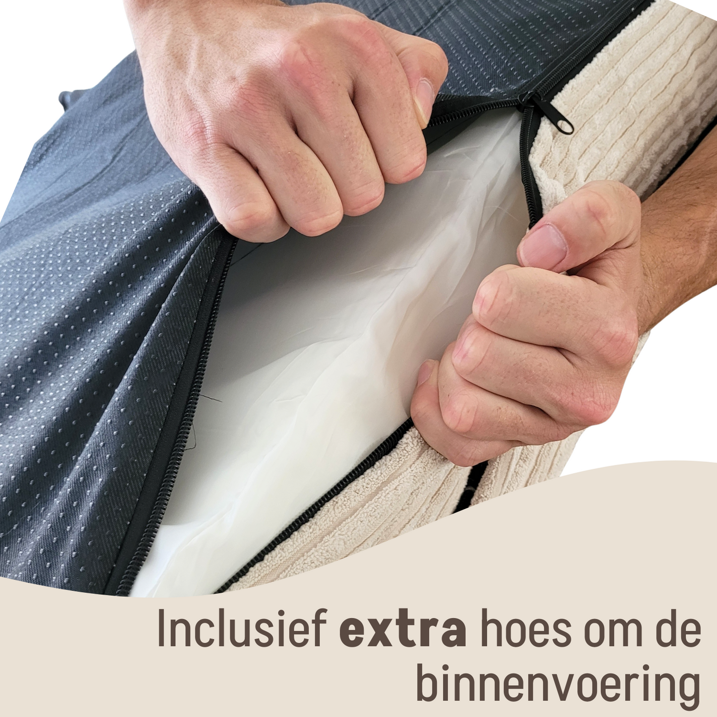 By Cee Cee Origineel Orthopedisch Hondenkussen Ribstof 100x70cm