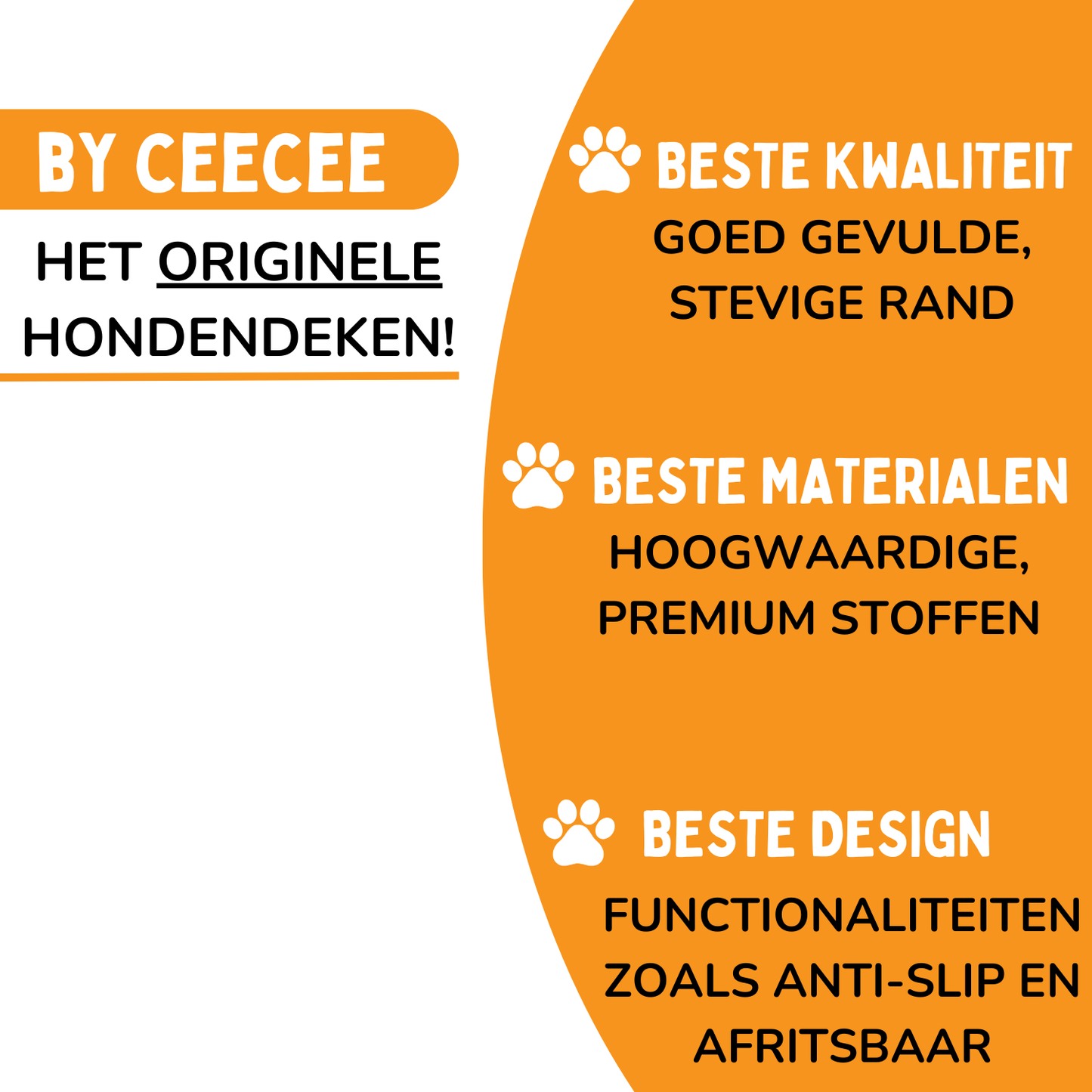 By Cee Cee - Origineel Hondendeken Bank – Fluffy Mokka M 90x90