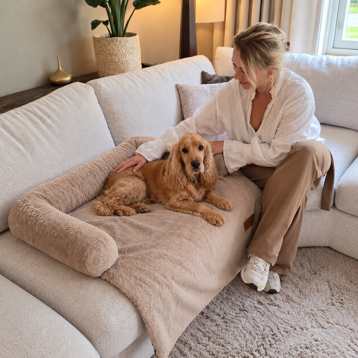 Hondenkleed Bankdeken Faux Fur Mokka