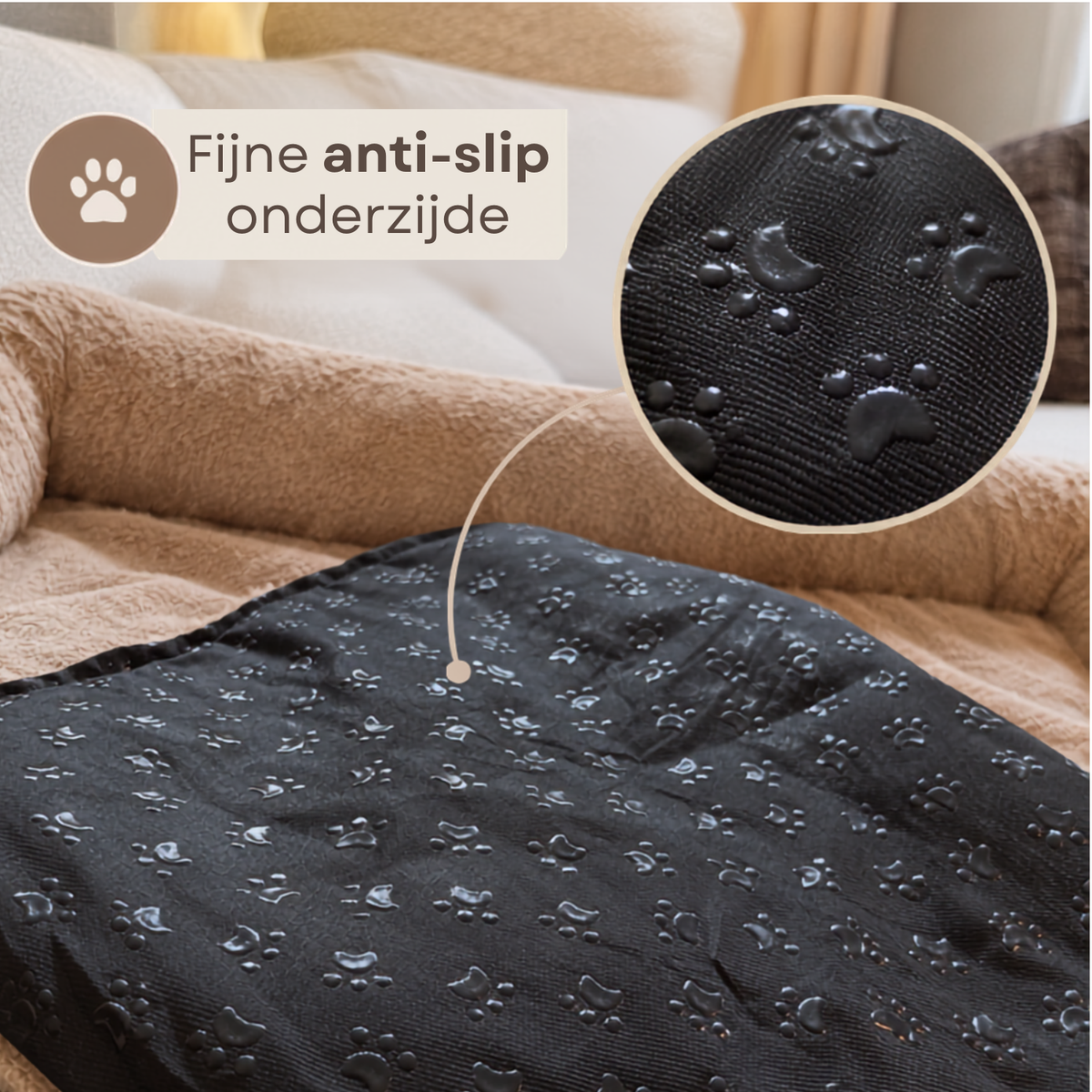 Hondenkleed Bankdeken Faux Fur Mokka