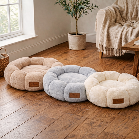Donut-Shaped Basket in Flower Form for Small Cats and Small Dogs – Soft and Safe (50 cm)