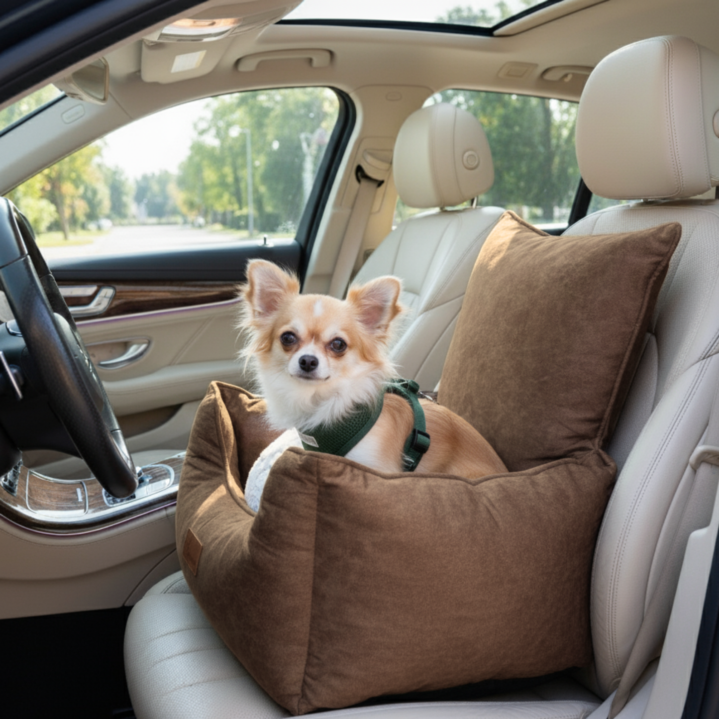 Luxe Autostoel Cognac - Sample