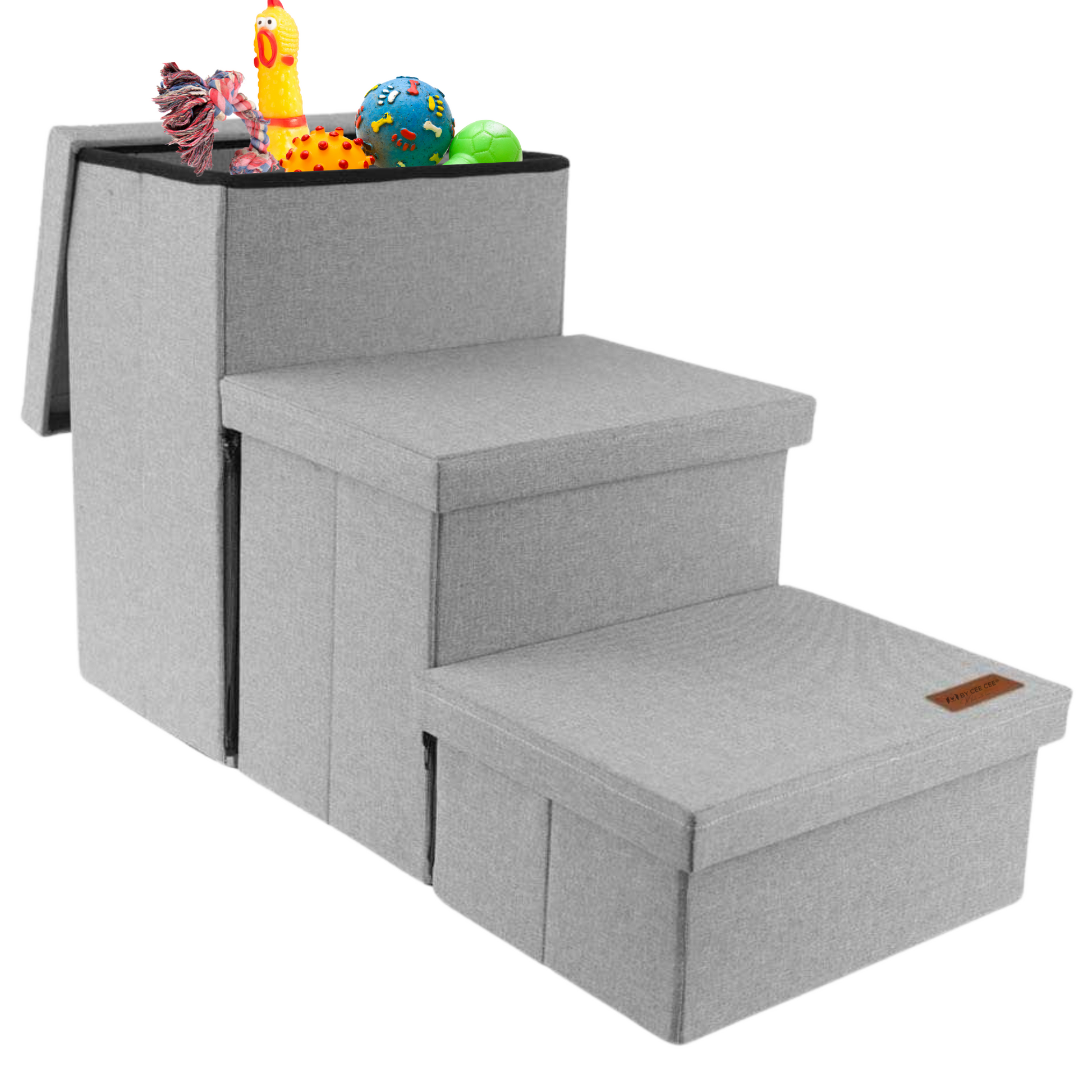 Photo of Hondentrap Stevig Model 2025  Met Opbergruimte - Trap Hond - tot 60 KG - Beige met grijs