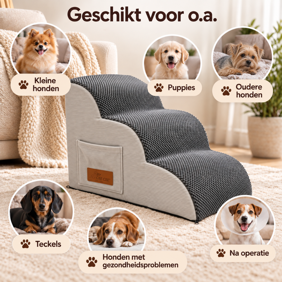 By Cee Cee Anti Slip Hondentrapje Voor Honden