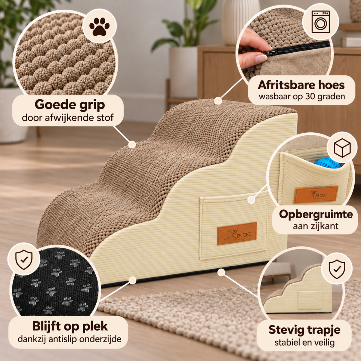 By Cee Cee Anti-Slip Dog Steps for Dogs