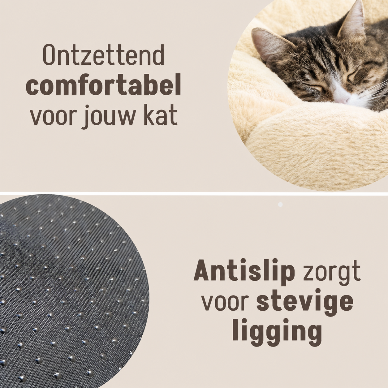 Donutbett in Blumenform für kleine Katzen und Hunde – weich und sicher (50 cm)